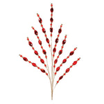 red holiday stem decor
