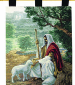 Christian Tapestry – Jesus the Shepherd with Finial Rod