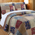 Bold Print Patchwork Quilt Set – Machine Washable Bedding