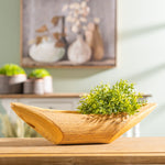 Brown Wood Decorative Bowl Set of 1 5.75 Inch Height By Melrose