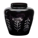 Etched Glass Tabletop Vase – Leaf Pattern – 6.5
