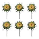Sunflower Faux Floral Stem Set – Yellow Green – 23.75