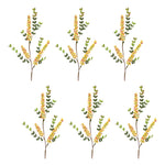 Berry Spray – Faux Yellow & Green Floral Stems – 32 Inch Indoor Decorative Set of 6 – By Melros