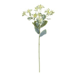 Faux Euphorbia Sprays – Green Leaves and White Blooms – 18.5