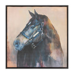 Horse Canvas Wall Accent 1.25 Inch Height 24 Inch Square Indoor Decor By Melrose