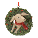 Pet Holiday Wreath Ornament Set