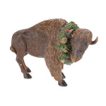 Rustic Holiday Bison Figurines
