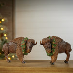 Winter Tabletop Bison Figurine