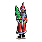 Lighted Acrylic Santa with Pine Tree