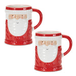 Christmas Santa Cup Set – 4.5in Dolomite – Pack of 2