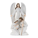 Holy Family with Angel resin Christmas statue