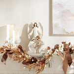 Modern Holy Family angel statue holiday decor