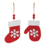 Christmas Classic Mitten and Stocking Ornaments