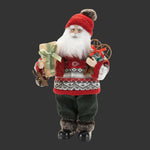 santa with snowshoes decor