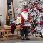 santa with snowshoes decor