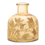 etched glass bottle vase
