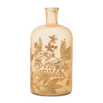 foliage etched vase