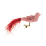 Decorative glass bird tree ornament