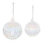 Clear Glass Christmas Ornaments – Modern Iridescent Finish