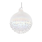 Textured Glass Christmas Ornaments – Iridescent Decor Set