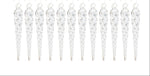 Swirled Glass Icicle Christmas Ornaments – Modern Tree Accents