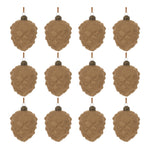 Woodland Pinecone Ornaments – Glass Holiday Decoration Set