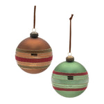 Frosted Glass Christmas Ornaments – Striped Holiday Style