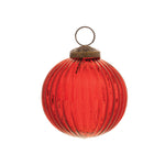Ribbed Glass Christmas Ornaments – Indoor Tree Decorations
