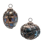 Christmas Distressed Mercury Glass Holiday Ornament 4 Inch Height Set of 12 by Melrose