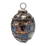 Christmas Tree Glass Ornament Mercury Distressed Blue Gray 4 Inch Height Set of 12 by Melrose