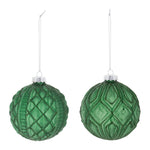 Christmas Holiday Decor Glass Ball Ornament Glitter Frosted 3 Inch Height Set of 12 by Melrose