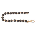 Matte Black Glass Bead Garland Set – Farmhouse Holiday Decor