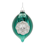Vintage-Inspired Green & Silver Ornaments – 12-Piece Christmas Set