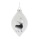 Farmhouse Glass Christmas Ornaments – Gray Woodland Set