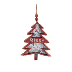 Farmhouse Christmas Tree Ornaments – Wooden Set