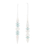 Iridescent Glass Christmas Ornaments Long Finial Style