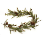 Rustic pine garland with natural pinecones indoor decor