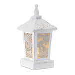 Traditional white LED christmas lantern tabletop display
