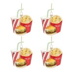 Food Themed Glass Holiday Ornaments Set