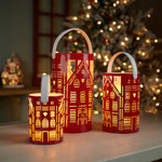 Christmas Metal Lantern Candle Holders