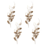 Elegant Snow Flocked Pinecone Twig Holiday Spray