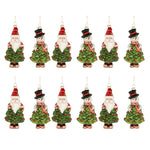 Frosted Glass Santa and Snowman Ornament