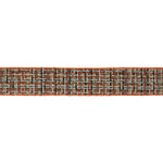 2.5 Inch Red and Beige Woven Ribbon Rolls