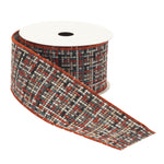 Checkered Wired Ribbon Set of 2 for Holiday Crafts
