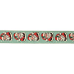 Nostalgic Santa Print Wired Ribbon Set of 2