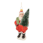 Red & Green Santa Tree Ornaments for Indoor Display