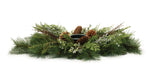 Indoor holiday pine candle holder decor