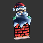 Santa in chimney display