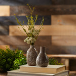 Rustic speckled glaze ceramic bottle vases set of four