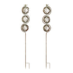 Outdoor yard art bird butterfly iron stakes